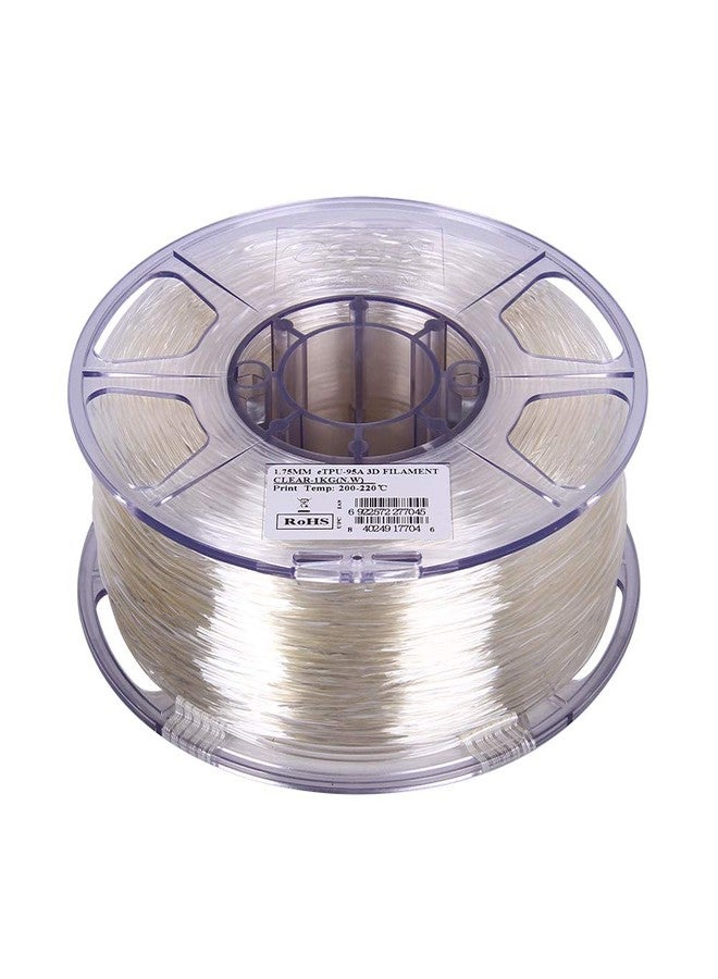 eSUN 1.75mm TPU 95A Flexible 3D Printer Filament 1KG Spool (2.2lbs), Natural Clear - Image 4